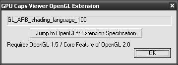 instaling OpenGL Extension Viewer 6.4.1.1