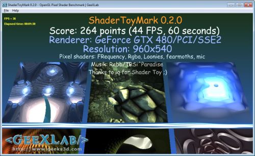 ShaderToyMark - Pixel shader benchmark - GeeXLab