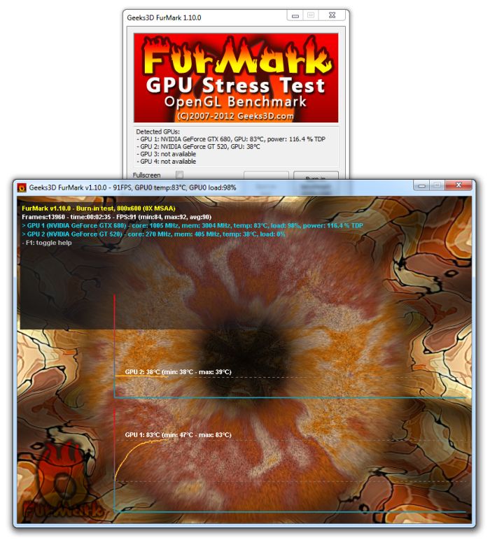 furmark requires an opengl 2.0 compliant graphics controller