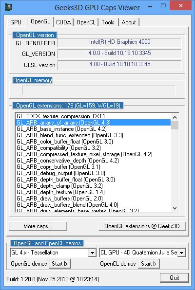 opengl 3.3 driver download intel