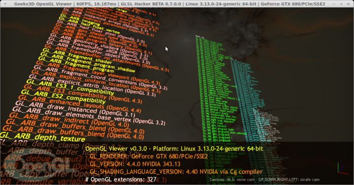 opengl extensions viewer nvidia and intel