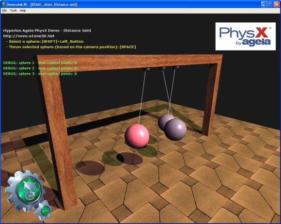 Demoniak3D Demo-System - Ageia PhysX Pendulum Demo