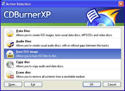 CDBurnerXP screenshot