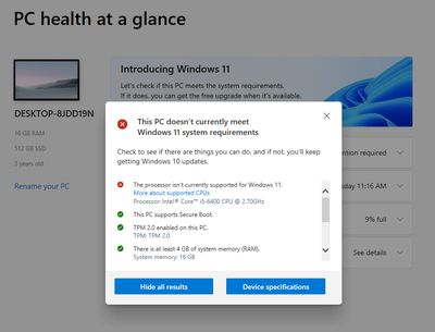 PC Health Check download | Geeks3D