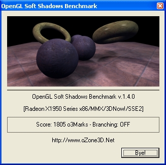 ATI Radeon X1950XTX - Soft Shadows Benchmark - No Branching