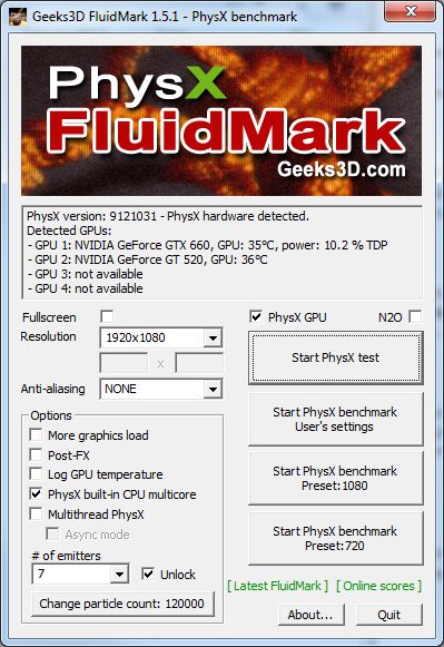 PhysX FluidMark 1.5.1