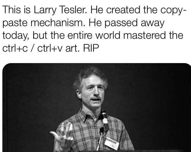 Larry Tesler, creator of copy/paste, passed away | Geeks3D NewZ