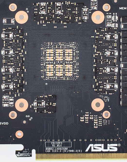 ASUS Geforce RTX 3080 GPU capacitors