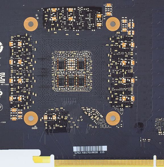 MSI Geforce RTX 3080 GPU capacitors